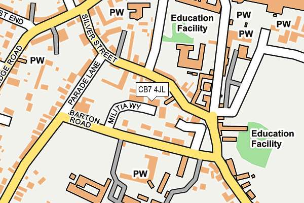 CB7 4JL map - OS OpenMap – Local (Ordnance Survey)