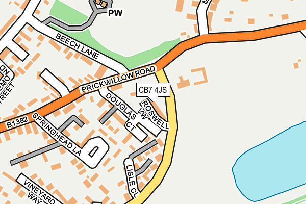 CB7 4JS map - OS OpenMap – Local (Ordnance Survey)