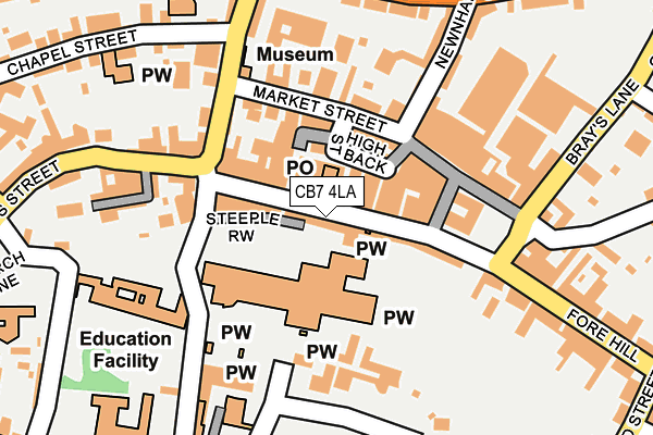 CB7 4LA map - OS OpenMap – Local (Ordnance Survey)