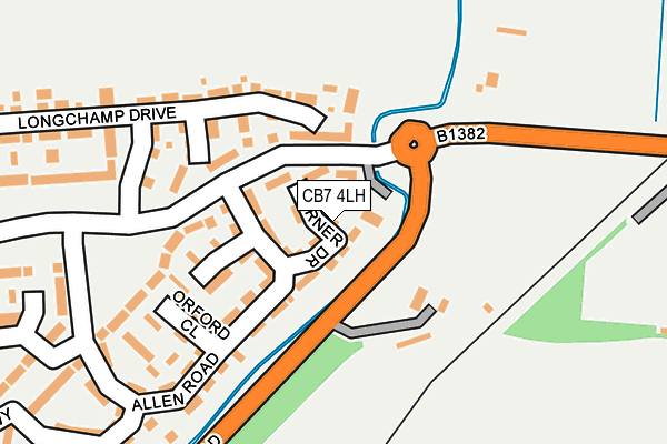CB7 4LH map - OS OpenMap – Local (Ordnance Survey)