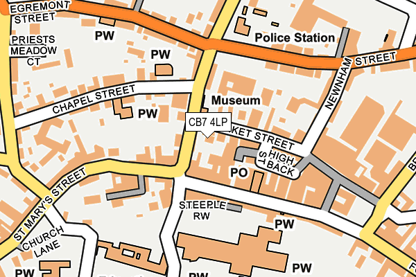 CB7 4LP map - OS OpenMap – Local (Ordnance Survey)