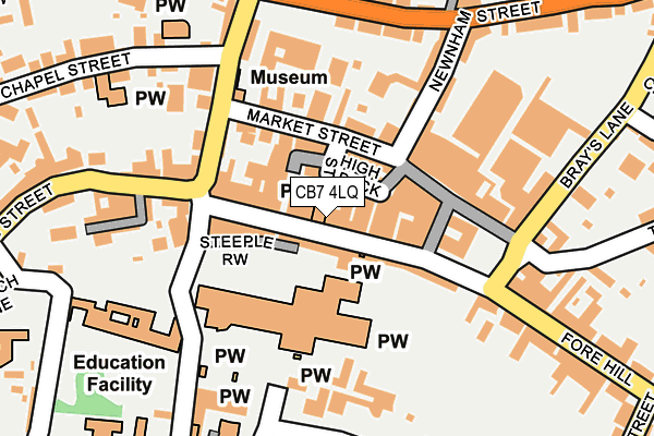 CB7 4LQ map - OS OpenMap – Local (Ordnance Survey)