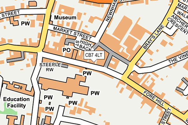 CB7 4LT map - OS OpenMap – Local (Ordnance Survey)