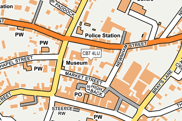 CB7 4LU map - OS OpenMap – Local (Ordnance Survey)