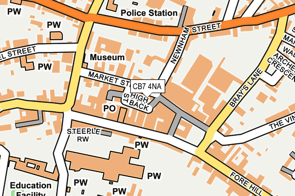 CB7 4NA map - OS OpenMap – Local (Ordnance Survey)