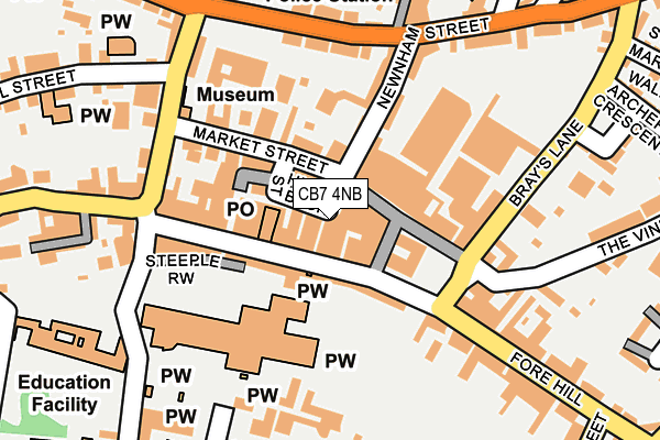 CB7 4NB map - OS OpenMap – Local (Ordnance Survey)