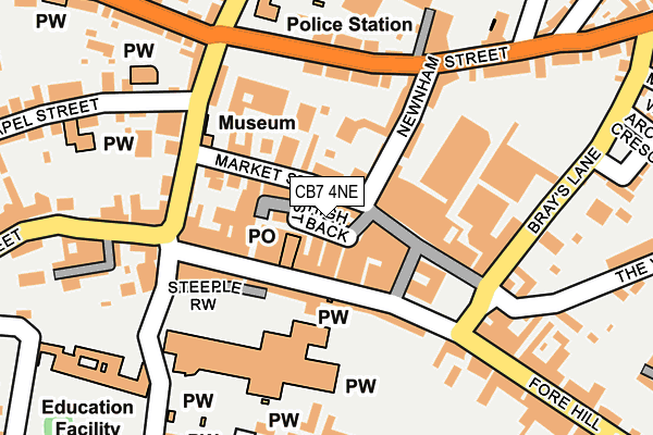 CB7 4NE map - OS OpenMap – Local (Ordnance Survey)