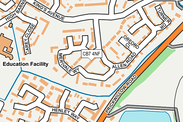 CB7 4NF map - OS OpenMap – Local (Ordnance Survey)