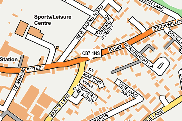 CB7 4NS map - OS OpenMap – Local (Ordnance Survey)