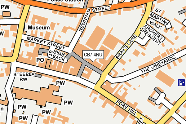 CB7 4NU map - OS OpenMap – Local (Ordnance Survey)