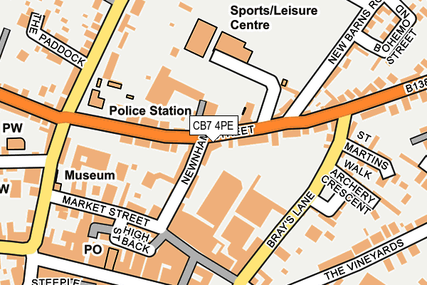 CB7 4PE map - OS OpenMap – Local (Ordnance Survey)