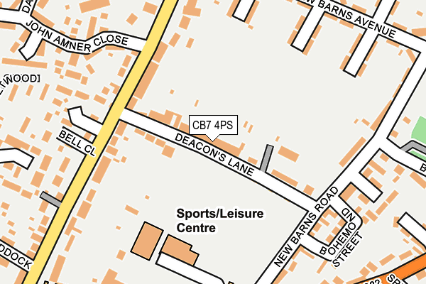 CB7 4PS map - OS OpenMap – Local (Ordnance Survey)