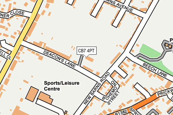 CB7 4PT map - OS OpenMap – Local (Ordnance Survey)