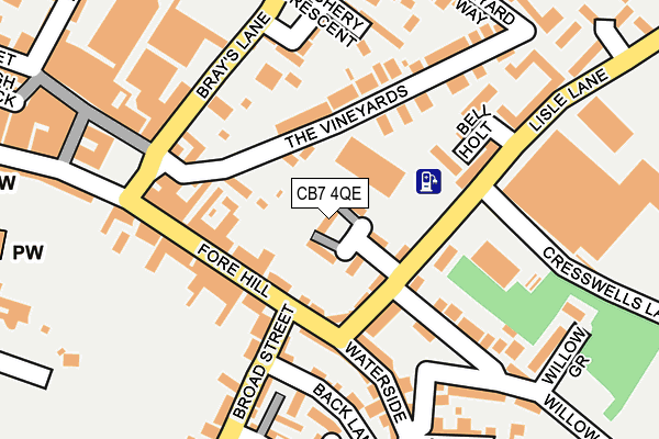 CB7 4QE map - OS OpenMap – Local (Ordnance Survey)