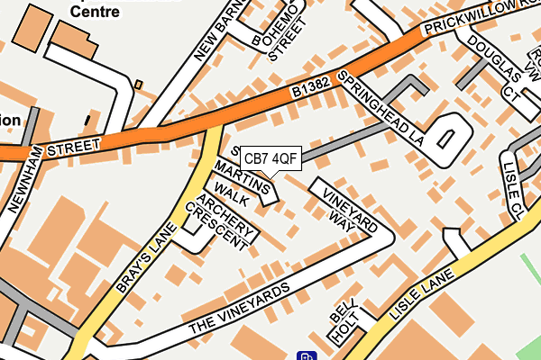 CB7 4QF map - OS OpenMap – Local (Ordnance Survey)