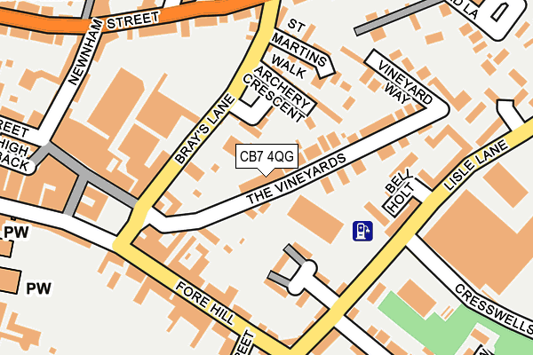 CB7 4QG map - OS OpenMap – Local (Ordnance Survey)