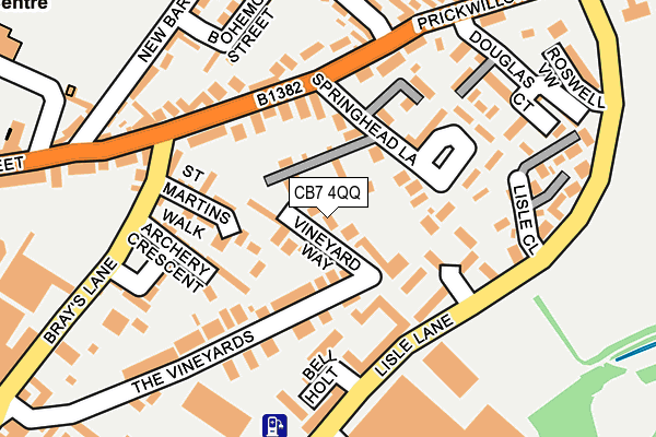 CB7 4QQ map - OS OpenMap – Local (Ordnance Survey)