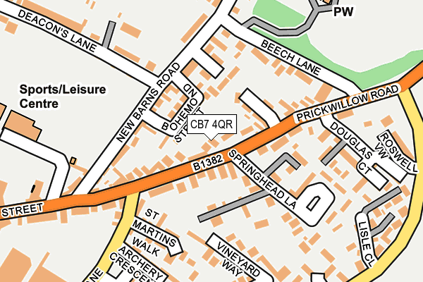 CB7 4QR map - OS OpenMap – Local (Ordnance Survey)