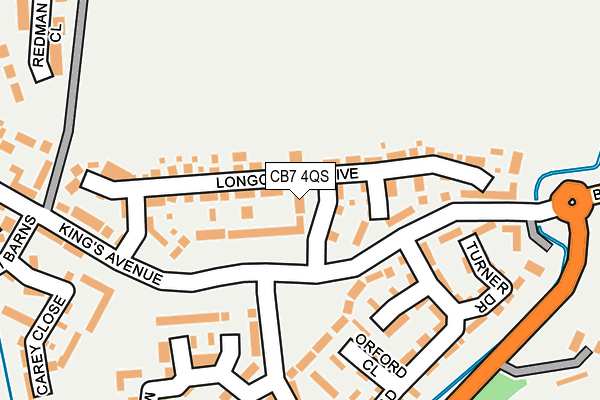 CB7 4QS map - OS OpenMap – Local (Ordnance Survey)