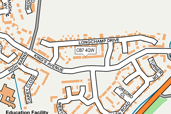 CB7 4QW map - OS OpenMap – Local (Ordnance Survey)
