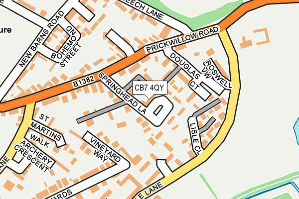 CB7 4QY map - OS OpenMap – Local (Ordnance Survey)