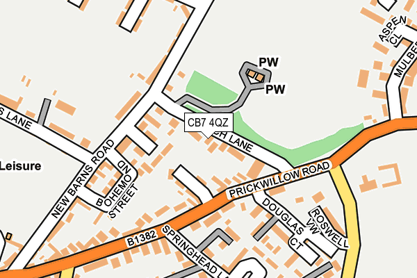 CB7 4QZ map - OS OpenMap – Local (Ordnance Survey)