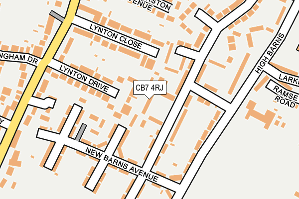 CB7 4RJ map - OS OpenMap – Local (Ordnance Survey)