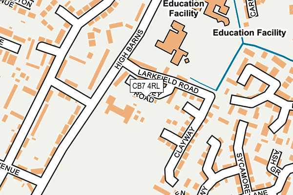 CB7 4RL map - OS OpenMap – Local (Ordnance Survey)