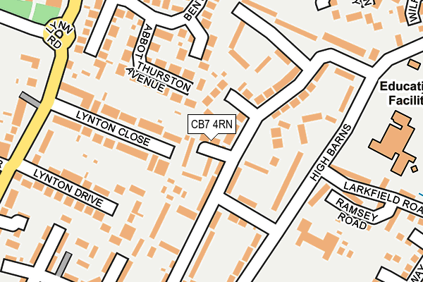 CB7 4RN map - OS OpenMap – Local (Ordnance Survey)