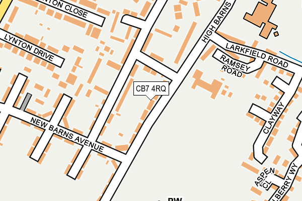 CB7 4RQ map - OS OpenMap – Local (Ordnance Survey)