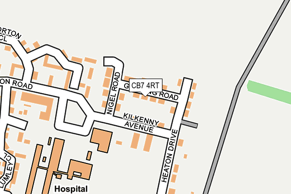 CB7 4RT map - OS OpenMap – Local (Ordnance Survey)