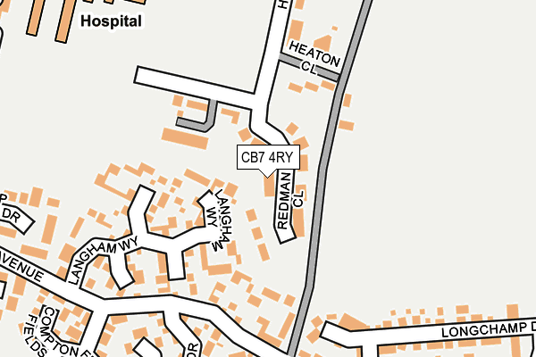 CB7 4RY map - OS OpenMap – Local (Ordnance Survey)