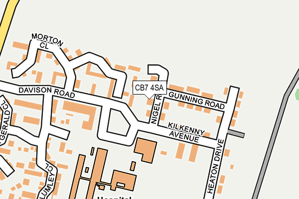 CB7 4SA map - OS OpenMap – Local (Ordnance Survey)