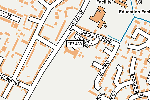 CB7 4SB map - OS OpenMap – Local (Ordnance Survey)