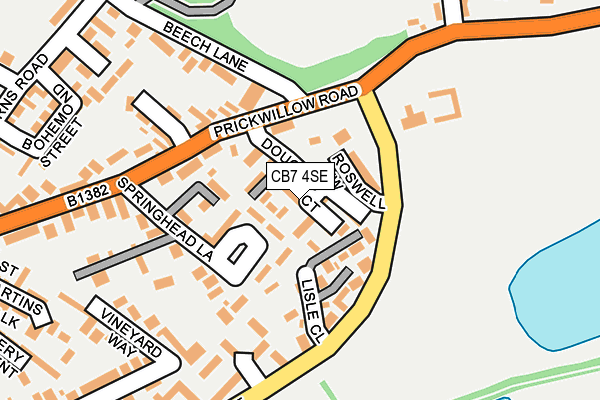 CB7 4SE map - OS OpenMap – Local (Ordnance Survey)