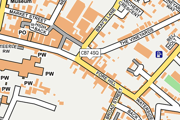 CB7 4SQ map - OS OpenMap – Local (Ordnance Survey)