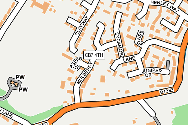CB7 4TH map - OS OpenMap – Local (Ordnance Survey)