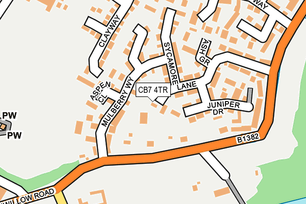 CB7 4TR map - OS OpenMap – Local (Ordnance Survey)