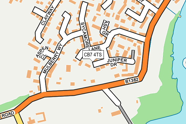 CB7 4TS map - OS OpenMap – Local (Ordnance Survey)