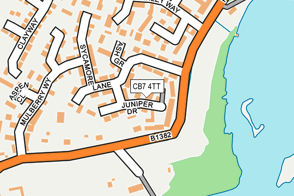 CB7 4TT map - OS OpenMap – Local (Ordnance Survey)