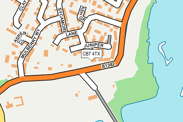 CB7 4TX map - OS OpenMap – Local (Ordnance Survey)