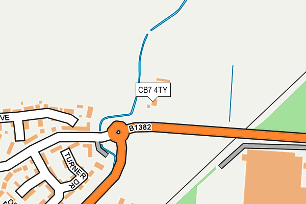 CB7 4TY map - OS OpenMap – Local (Ordnance Survey)