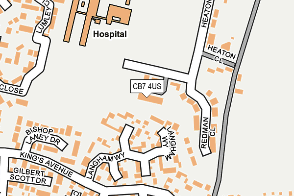 CB7 4US map - OS OpenMap – Local (Ordnance Survey)