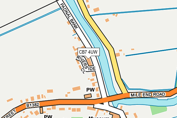 CB7 4UW map - OS OpenMap – Local (Ordnance Survey)