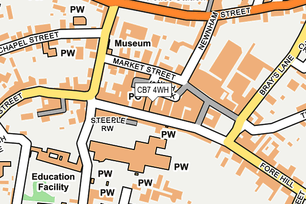 CB7 4WH map - OS OpenMap – Local (Ordnance Survey)