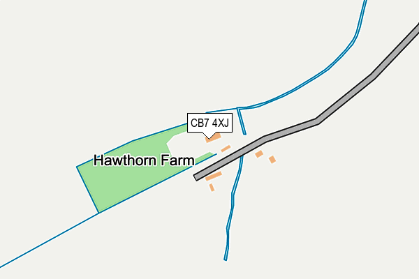 CB7 4XJ map - OS OpenMap – Local (Ordnance Survey)