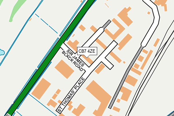 CB7 4ZE map - OS OpenMap – Local (Ordnance Survey)