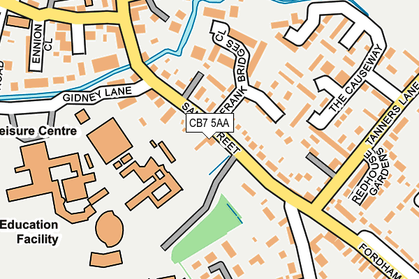 CB7 5AA map - OS OpenMap – Local (Ordnance Survey)