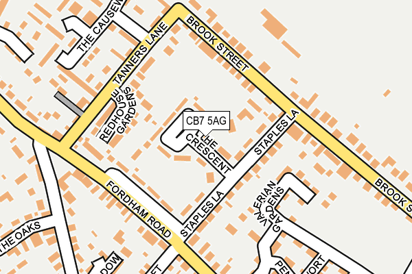 CB7 5AG map - OS OpenMap – Local (Ordnance Survey)
