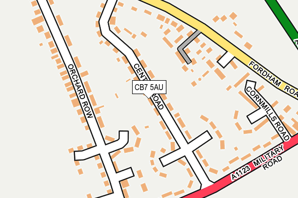 CB7 5AU map - OS OpenMap – Local (Ordnance Survey)